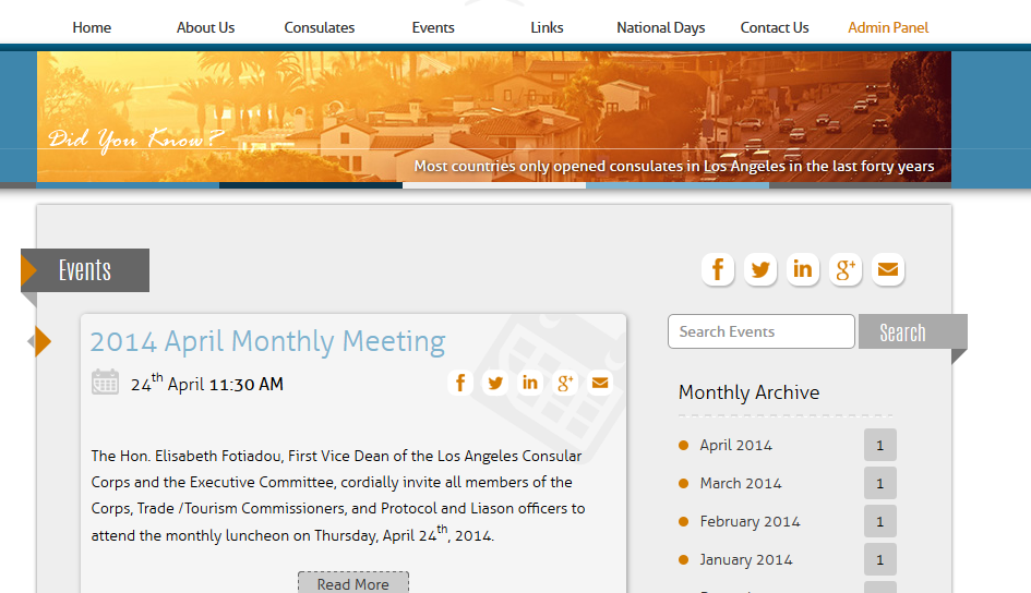 Los Angeles Consular Corps Events